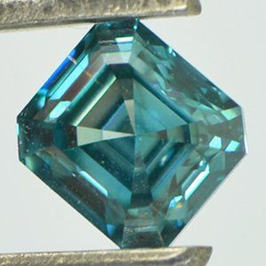 Asscher Cut Diamond Fancy Blue Color Loose VVS2 1.00 Carat